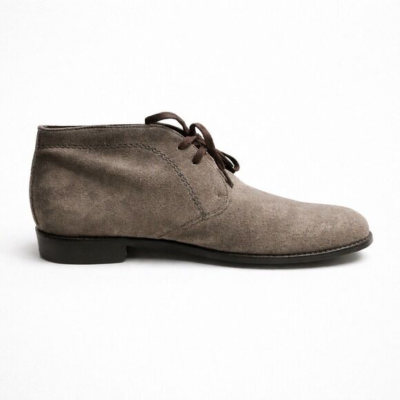 Banana Republic Mens 8M Taupe Suede Chukka Boots Lace Up Desert Shoes